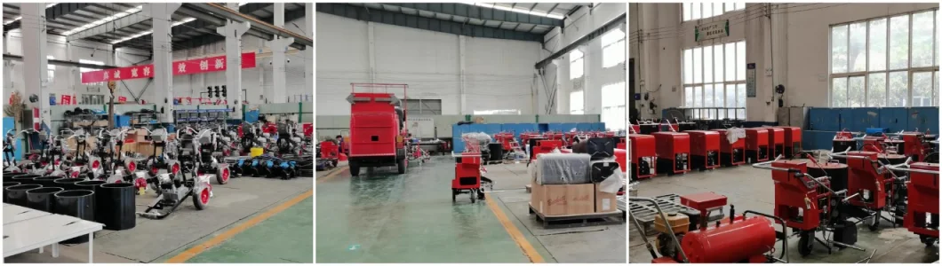 Cold Paint Spraying Road Line Stripping Machine with Gasoline Powered Hydraulic Booster